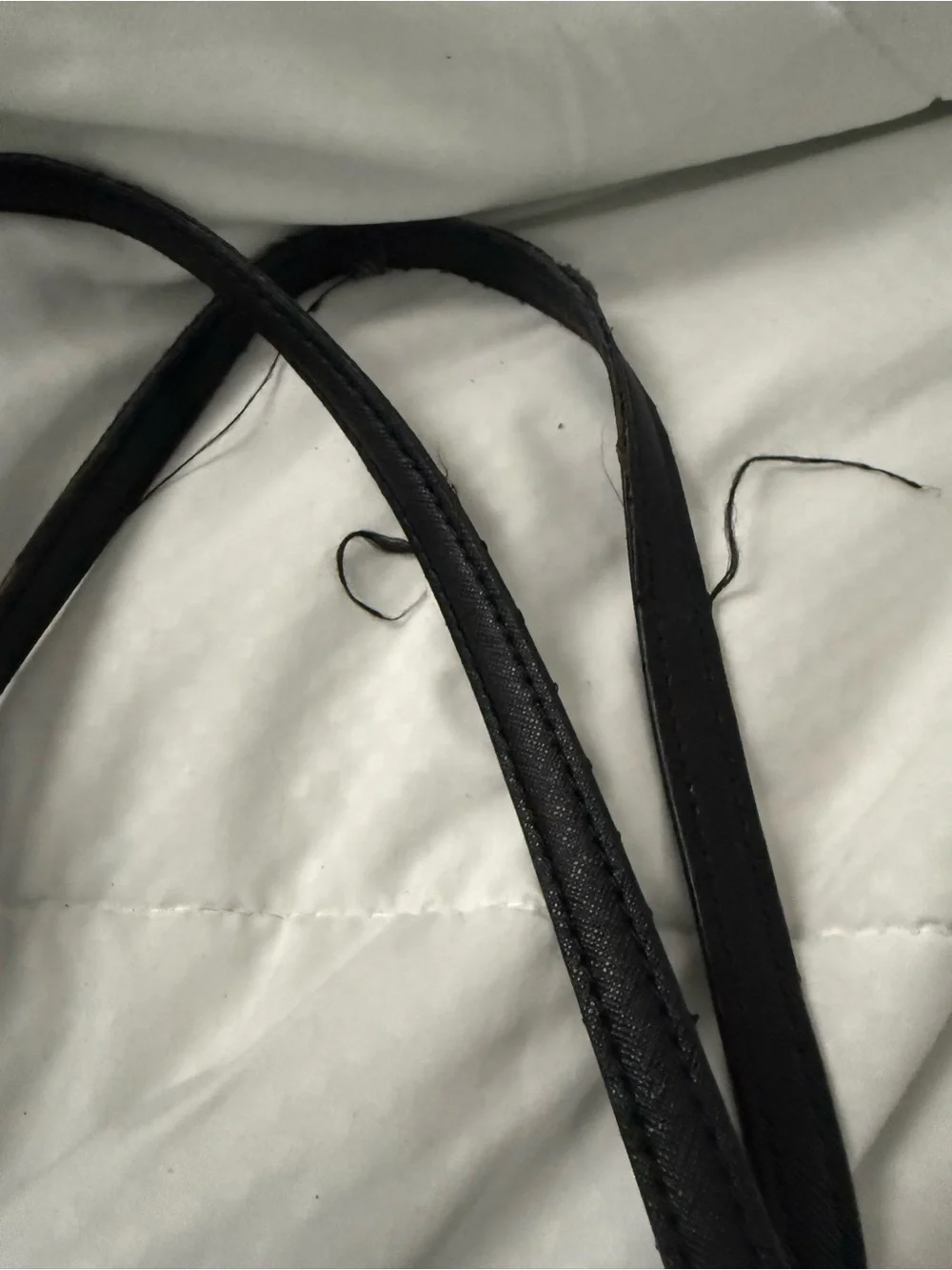 MICHAEL KORS Black Saffiano Tote with Gold Hardware. The straps are messed up